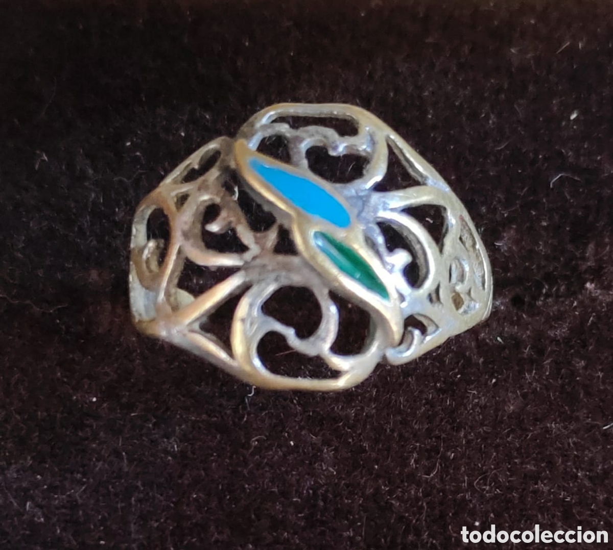 Joyeria: ⚜️ ANTIGUO ANILLO CON ESMALTE - Foto 1