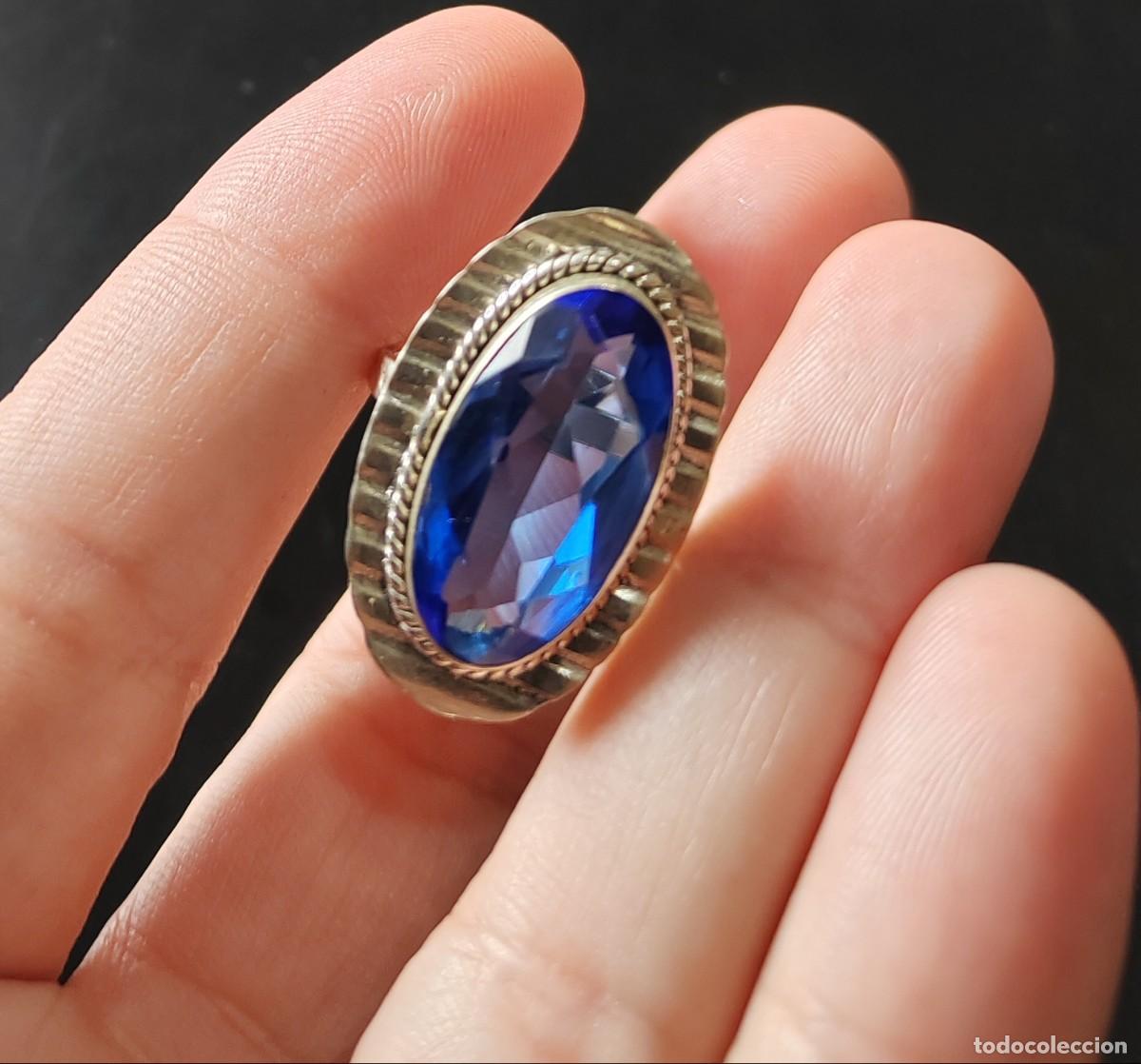 Joyeria: Gran Anillo en Plata de Ley y Cristal - Foto 2