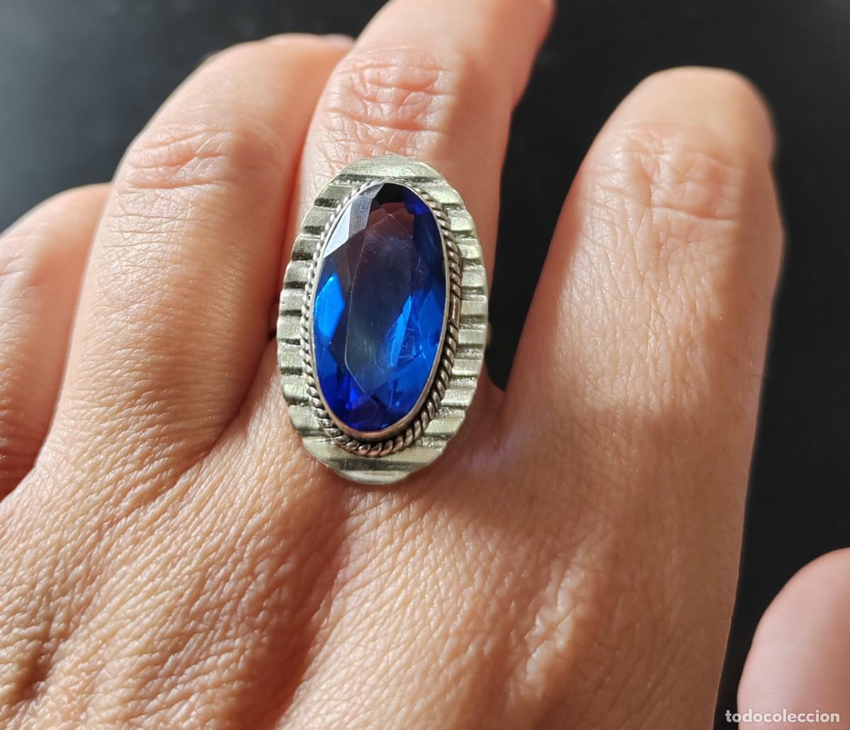 Joyeria: Gran Anillo en Plata de Ley y Cristal - Foto 7