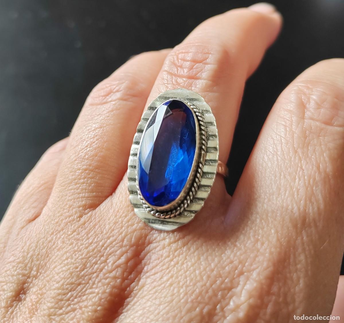 Joyeria: Gran Anillo en Plata de Ley y Cristal - Foto 9