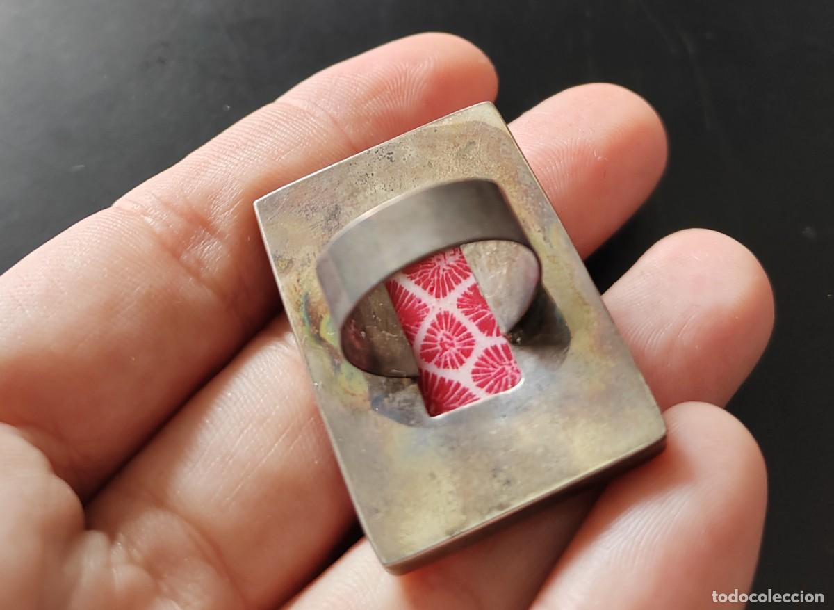 Joyeria: Gran anillo en Plata de Ley y Coral Esponja - Foto 4