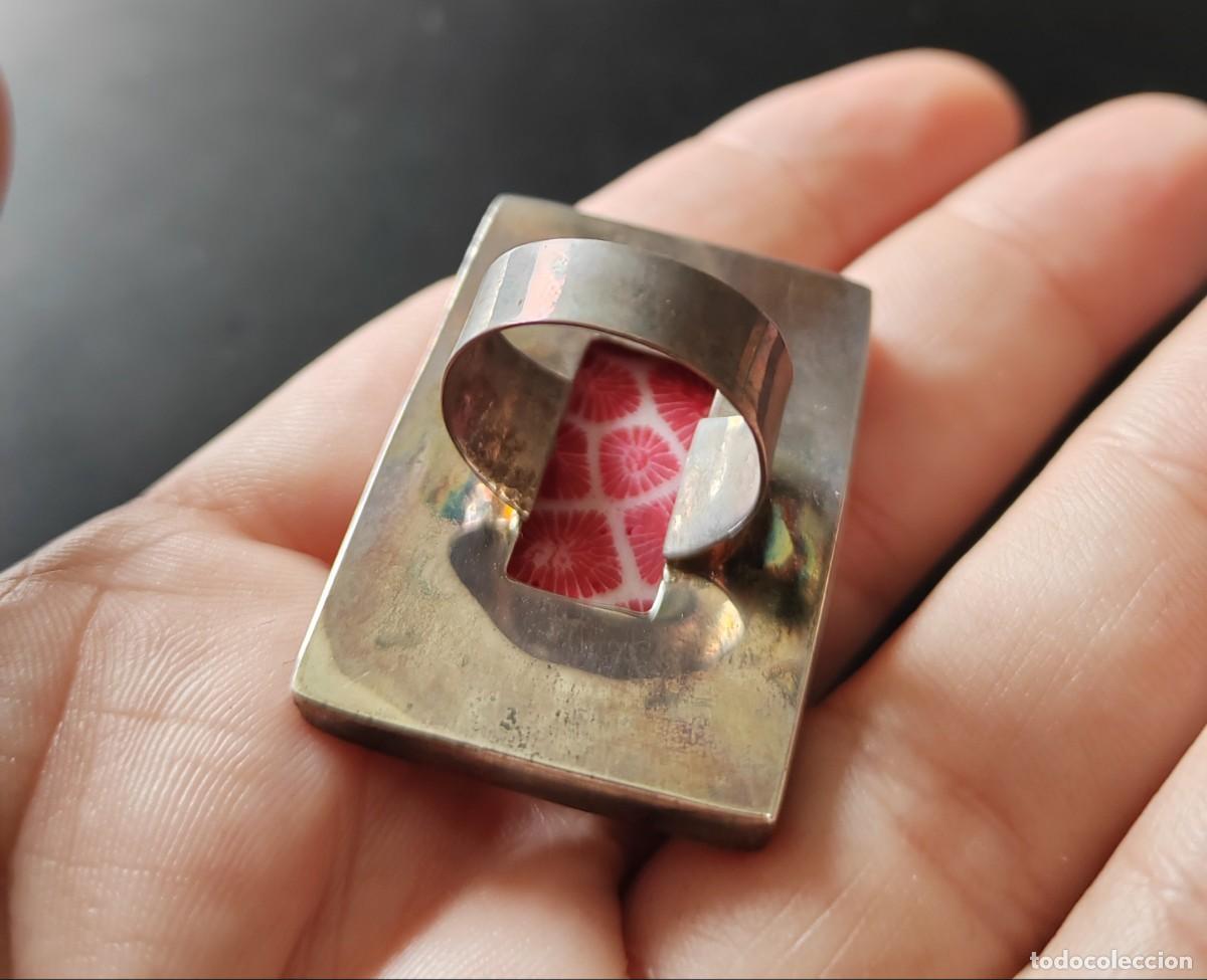 Joyeria: Gran anillo en Plata de Ley y Coral Esponja - Foto 7