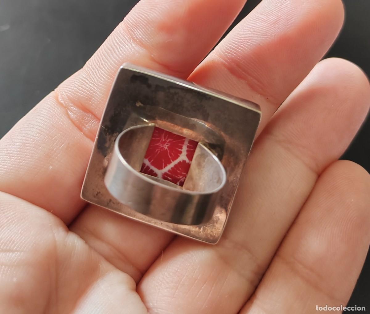 Joyeria: Anillo en Plata de Ley y Coral Esponja - Foto 5