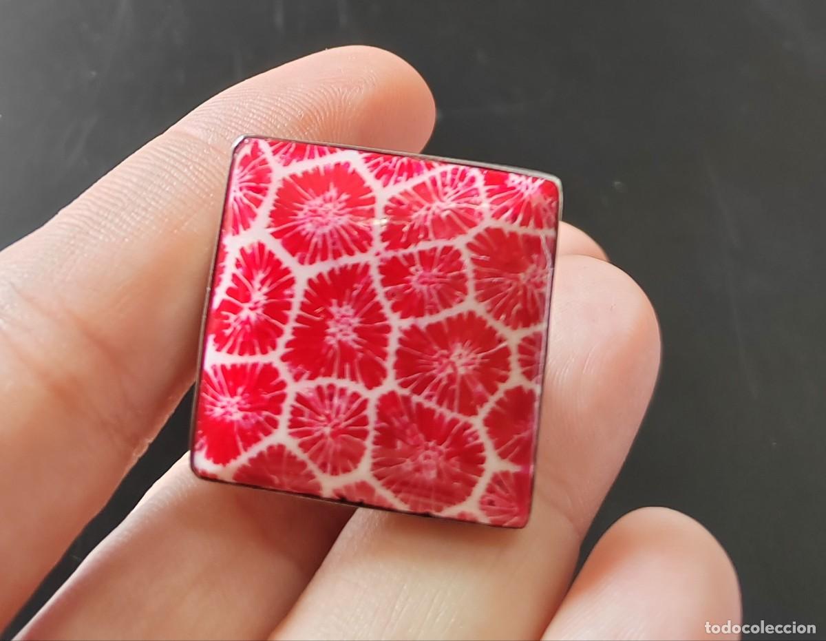 Joyeria: Anillo en Plata de Ley y Coral Esponja - Foto 8