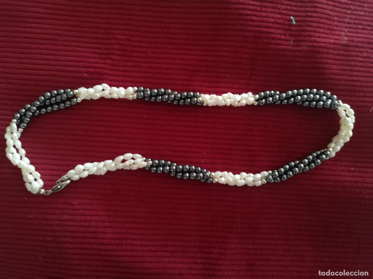 Joyeria: collar de perlas y hematites - Foto 1