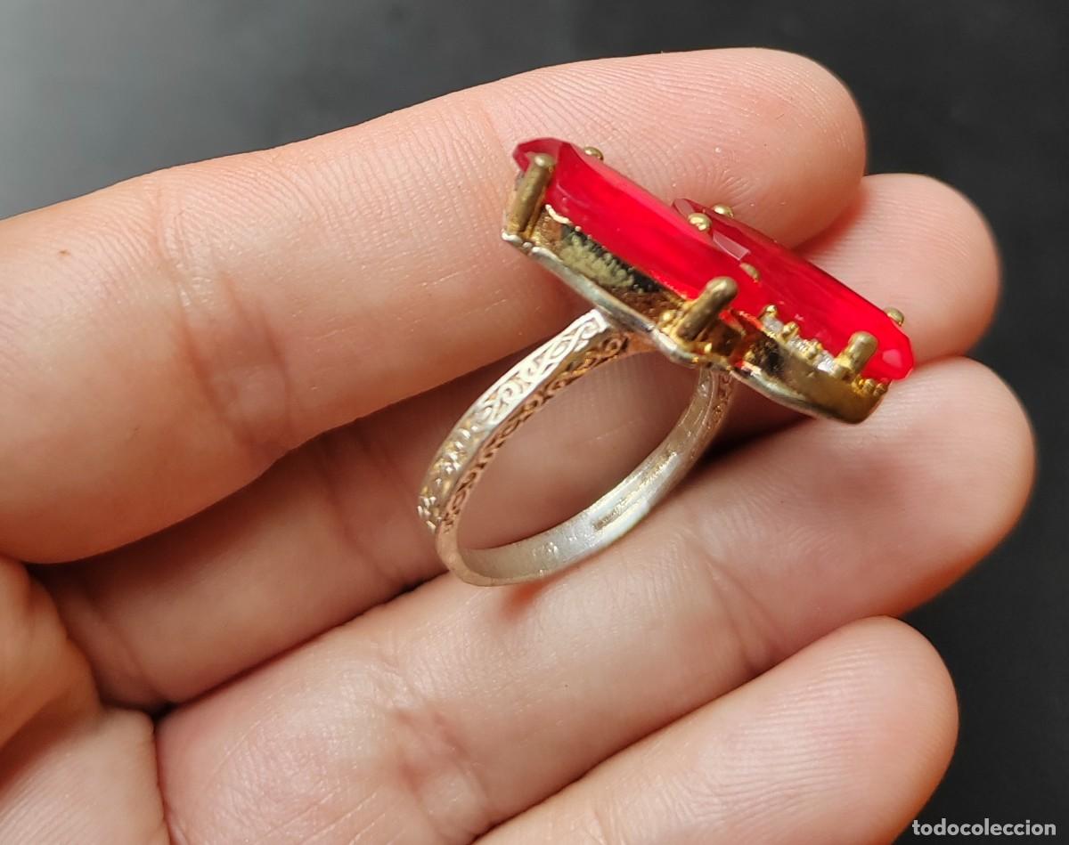 Joyeria: Anillo en Plata de Ley 925, Circonitas y Rub&iacute;es - Foto 9