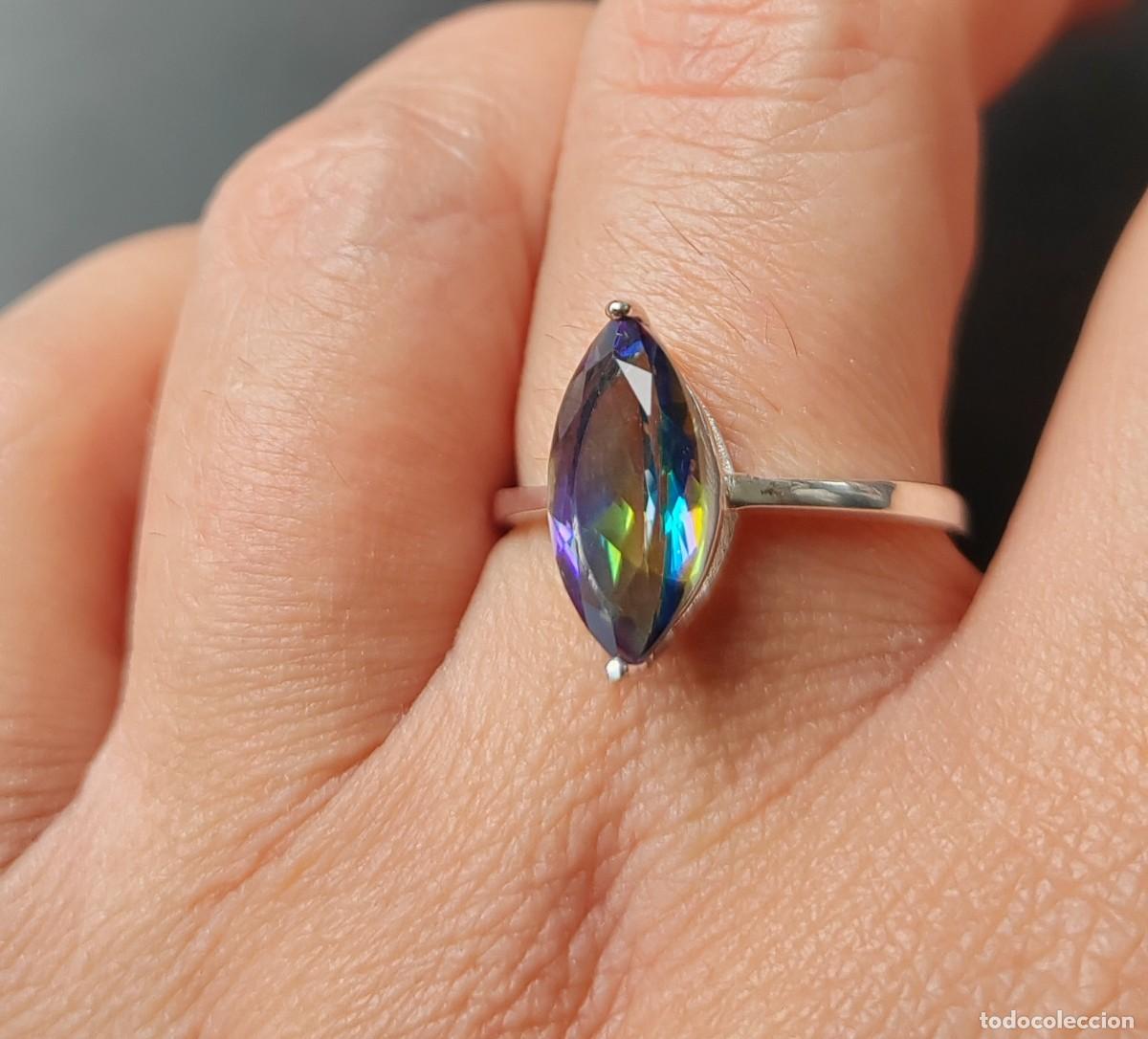 Joyeria: Anillo en Plata de Ley 925 y Topacio M&iacute;stico - Foto 2