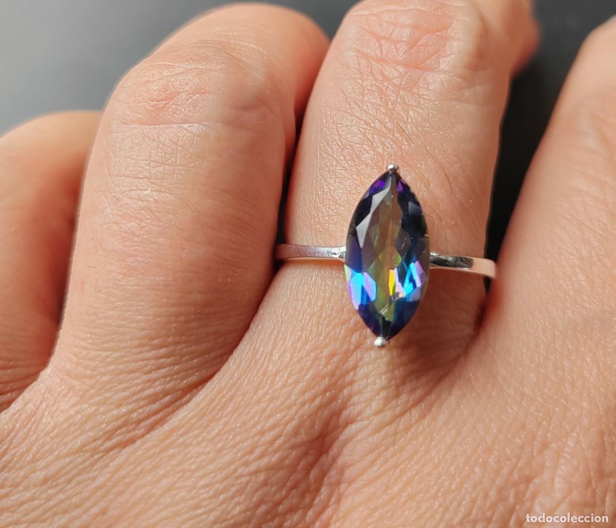 Joyeria: Anillo en Plata de Ley 925 y Topacio M&iacute;stico - Foto 3