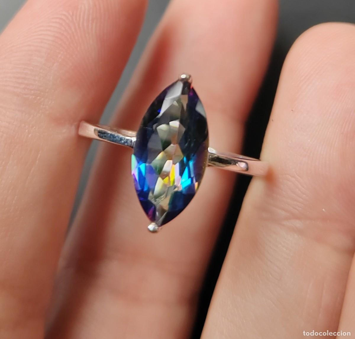 Joyeria: Anillo en Plata de Ley 925 y Topacio M&iacute;stico - Foto 6