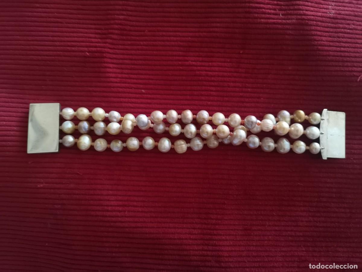 Joyeria: Pulsera de tres hilos de perlas - Foto 1