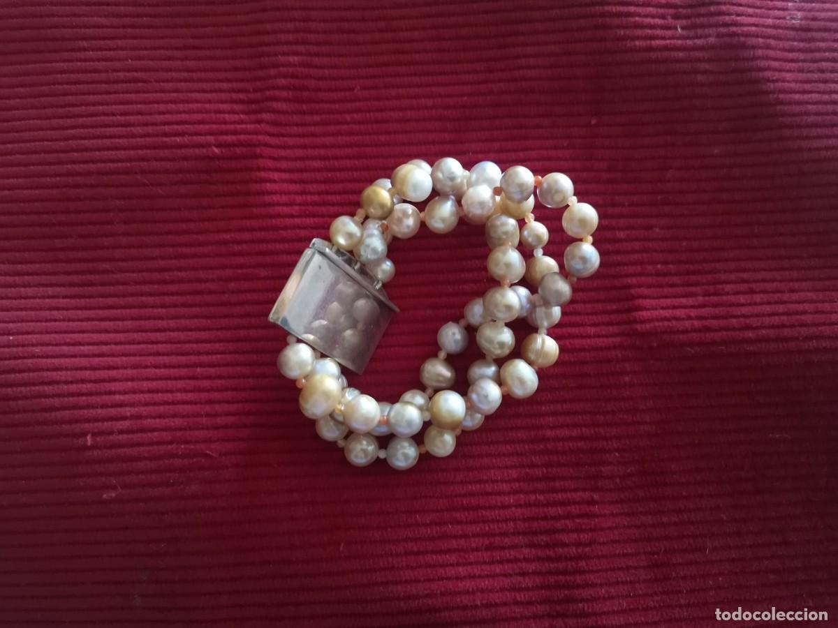 Joyeria: Pulsera de tres hilos de perlas - Foto 2