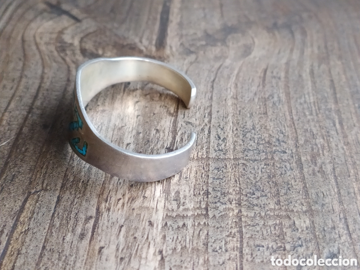 Joyeria: BRAZALETE PULSERA DE PLATA 925 CON TURQUESA - M&Eacute;XICO - Foto 4