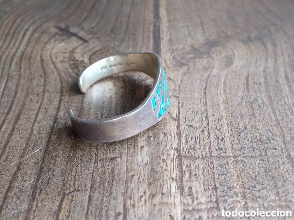 Joyeria: BRAZALETE PULSERA DE PLATA 925 CON TURQUESA - M&Eacute;XICO - Foto 5