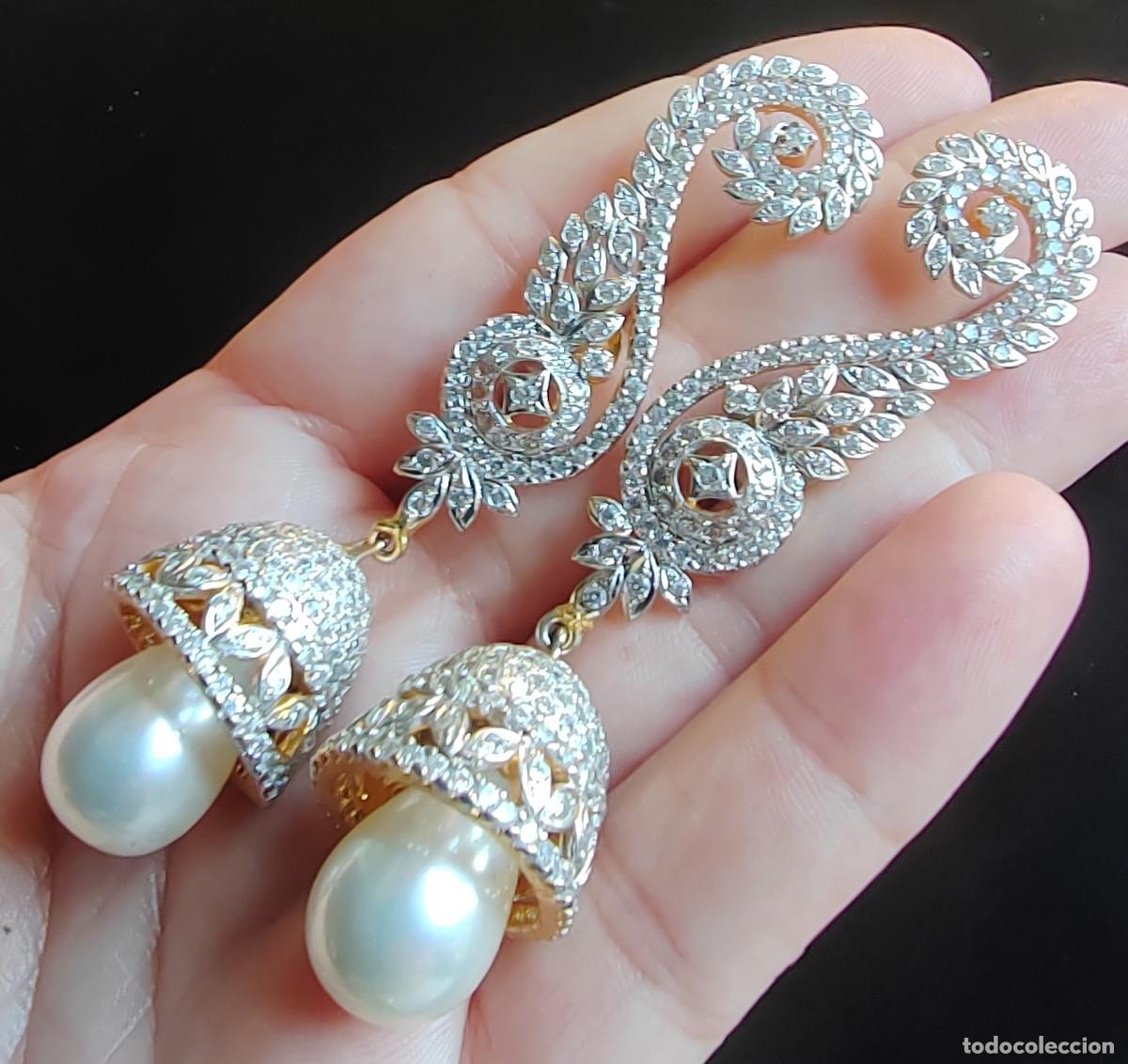 Joyeria: Espectaculares pendientes en Plata de Ley, Circonitas y Perlas - Foto 1