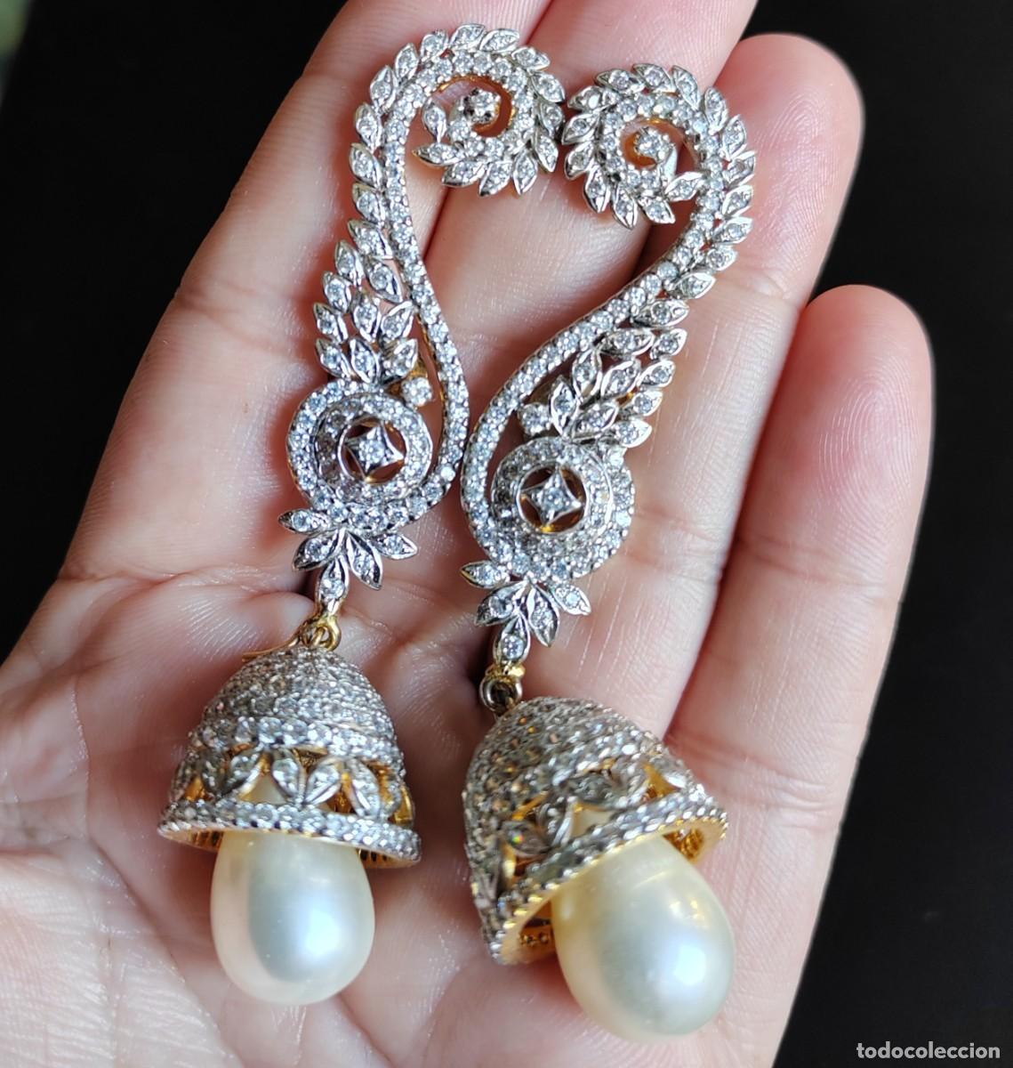 Joyeria: Espectaculares pendientes en Plata de Ley, Circonitas y Perlas - Foto 3