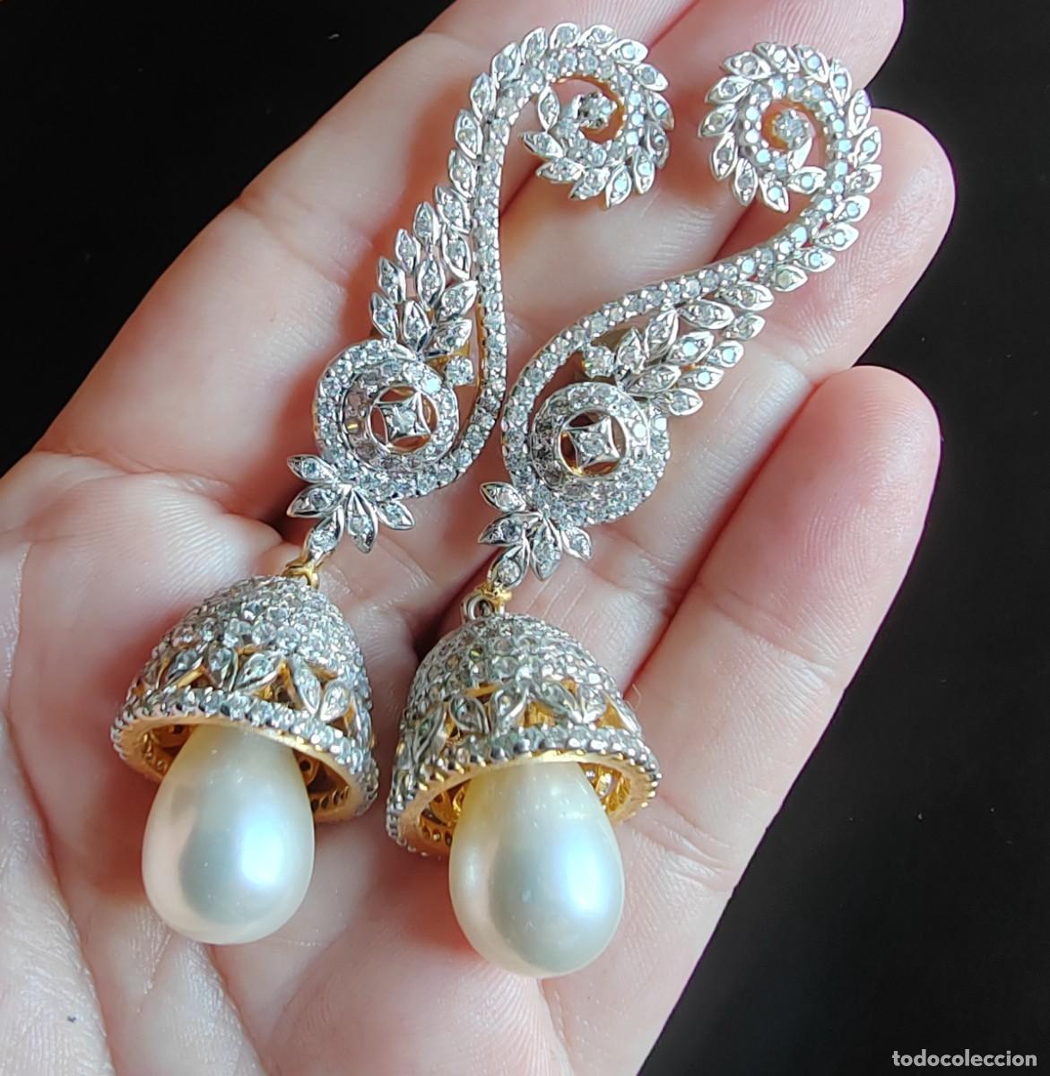 Joyeria: Espectaculares pendientes en Plata de Ley, Circonitas y Perlas - Foto 5