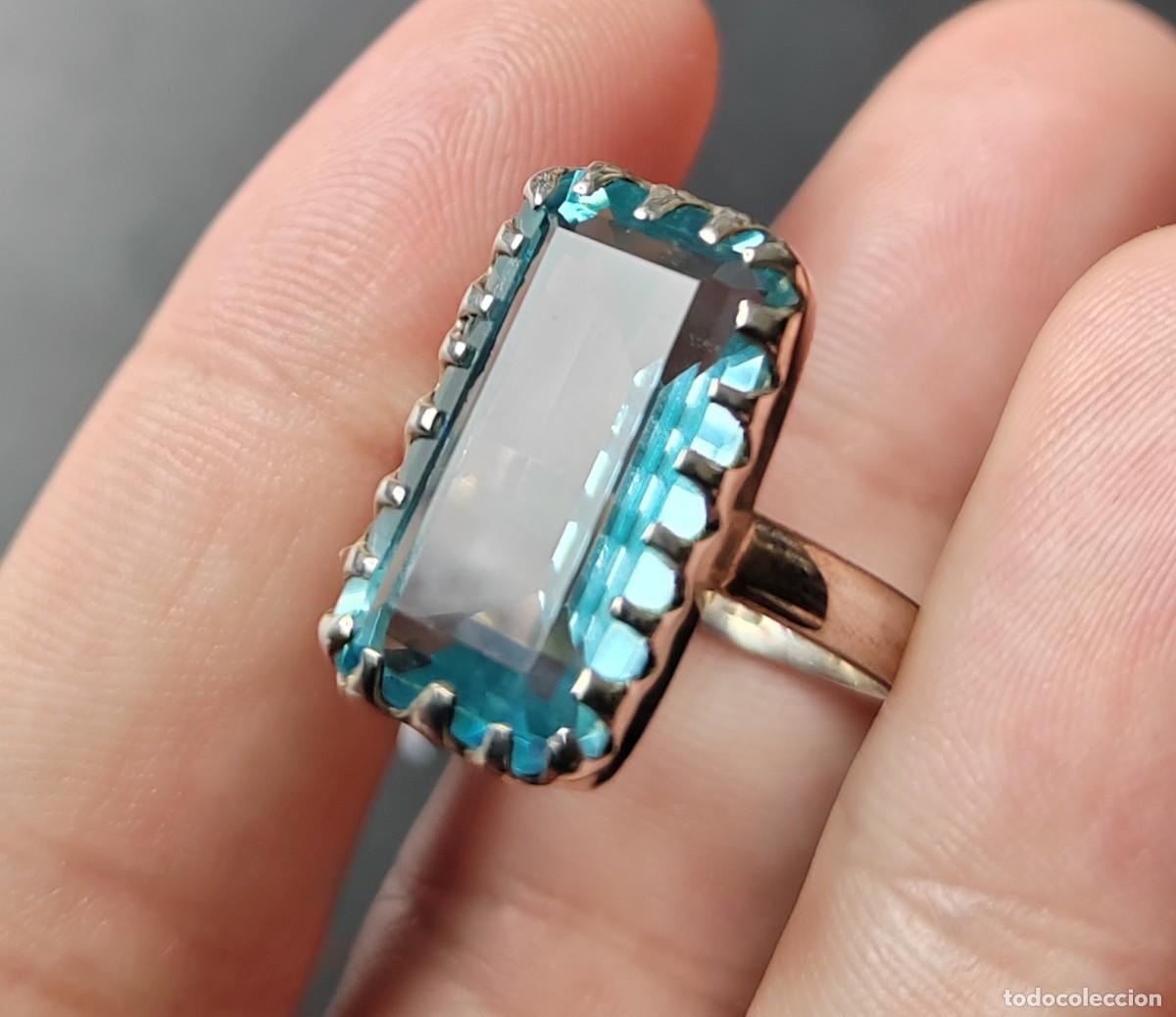Joyeria: Anillo en Plata de Ley con un gran Topacio - Foto 1