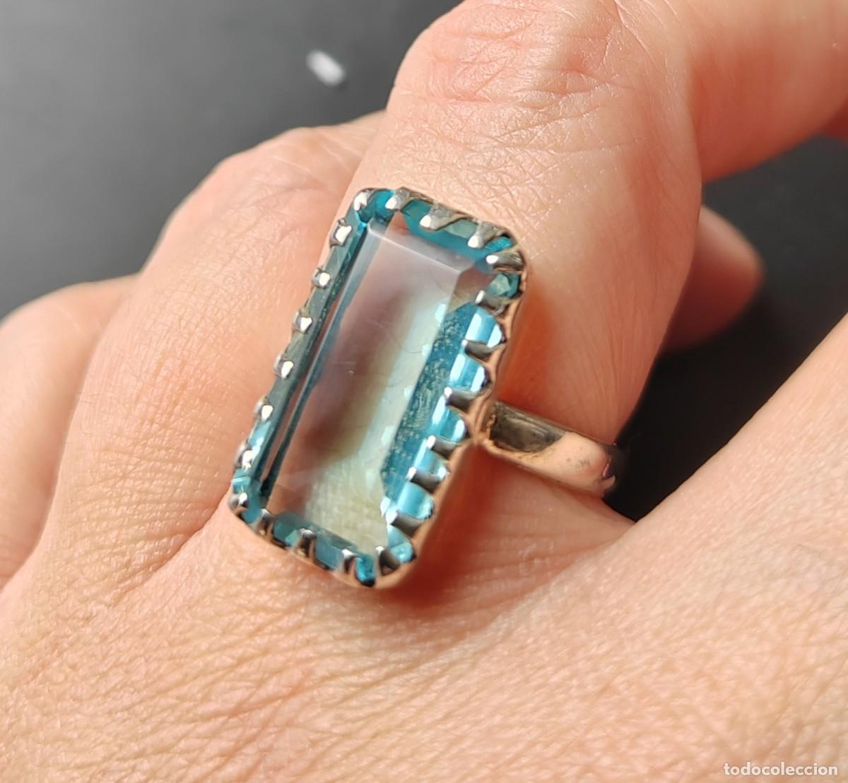 Joyeria: Anillo en Plata de Ley con un gran Topacio - Foto 3