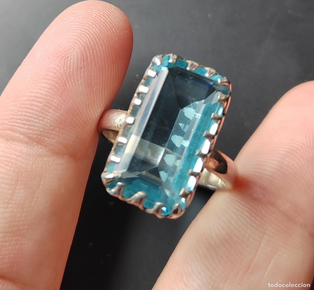 Joyeria: Anillo en Plata de Ley con un gran Topacio - Foto 6