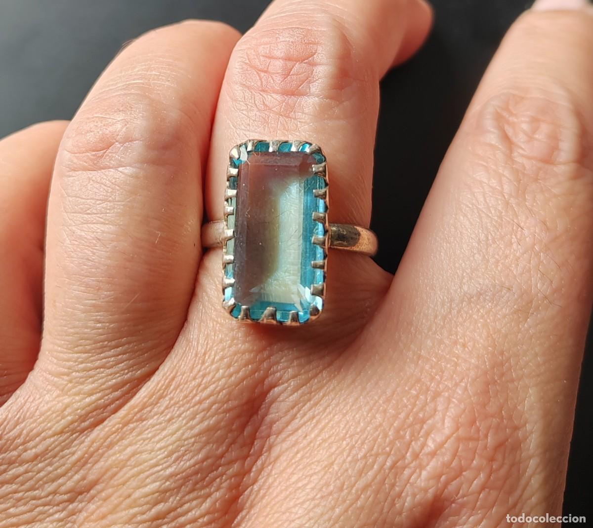 Joyeria: Anillo en Plata de Ley con un gran Topacio - Foto 8