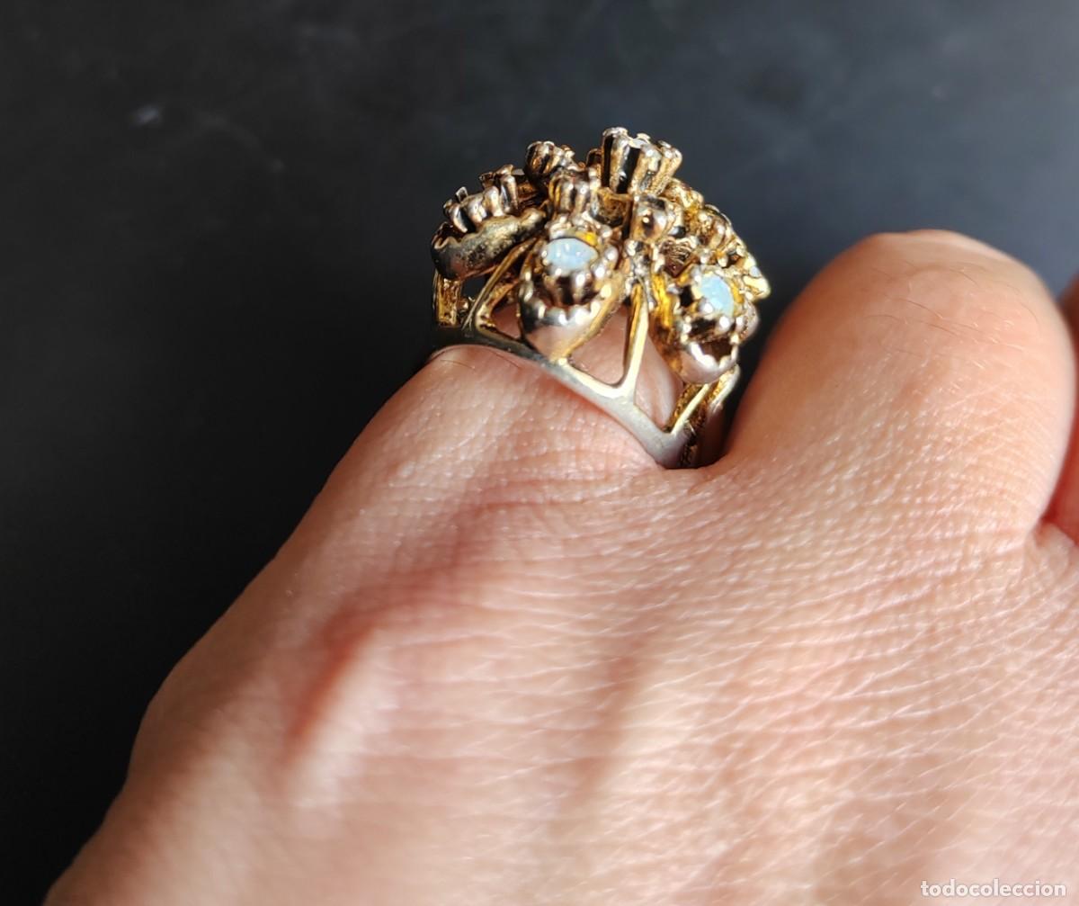 Joyeria: Anillo antiguo &Oacute;palos y Granates S. XIX - Foto 3