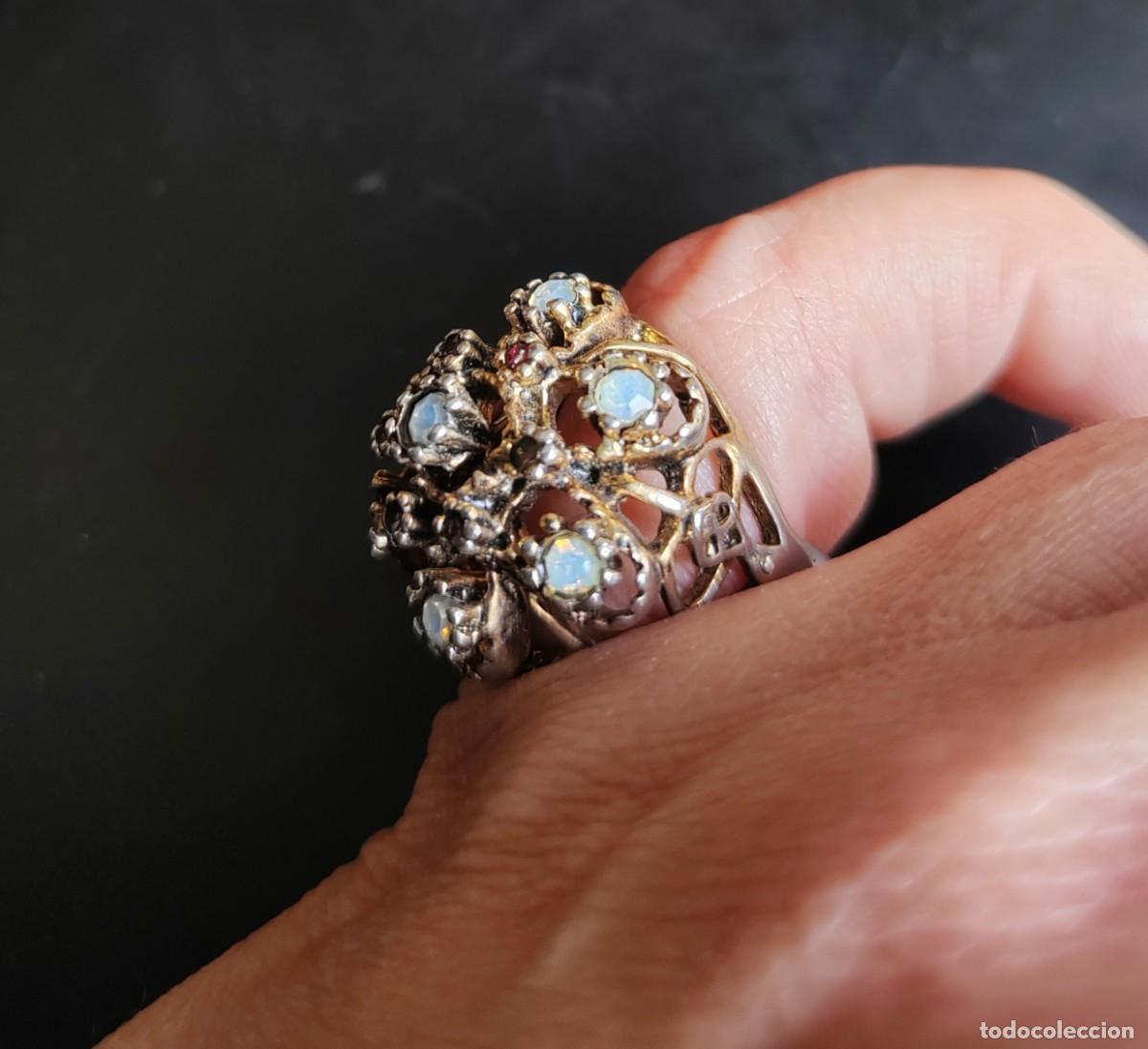 Joyeria: Anillo antiguo &Oacute;palos y Granates S. XIX - Foto 8