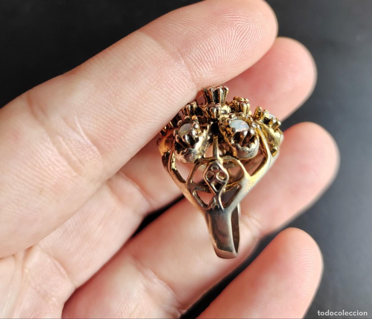 Joyeria: Anillo antiguo &Oacute;palos y Granates S. XIX - Foto 10