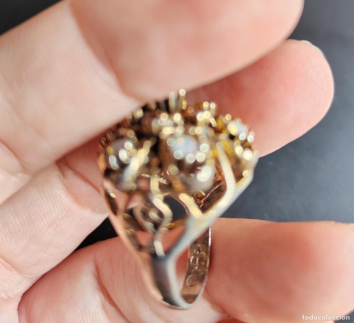 Joyeria: Anillo antiguo &Oacute;palos y Granates S. XIX - Foto 12