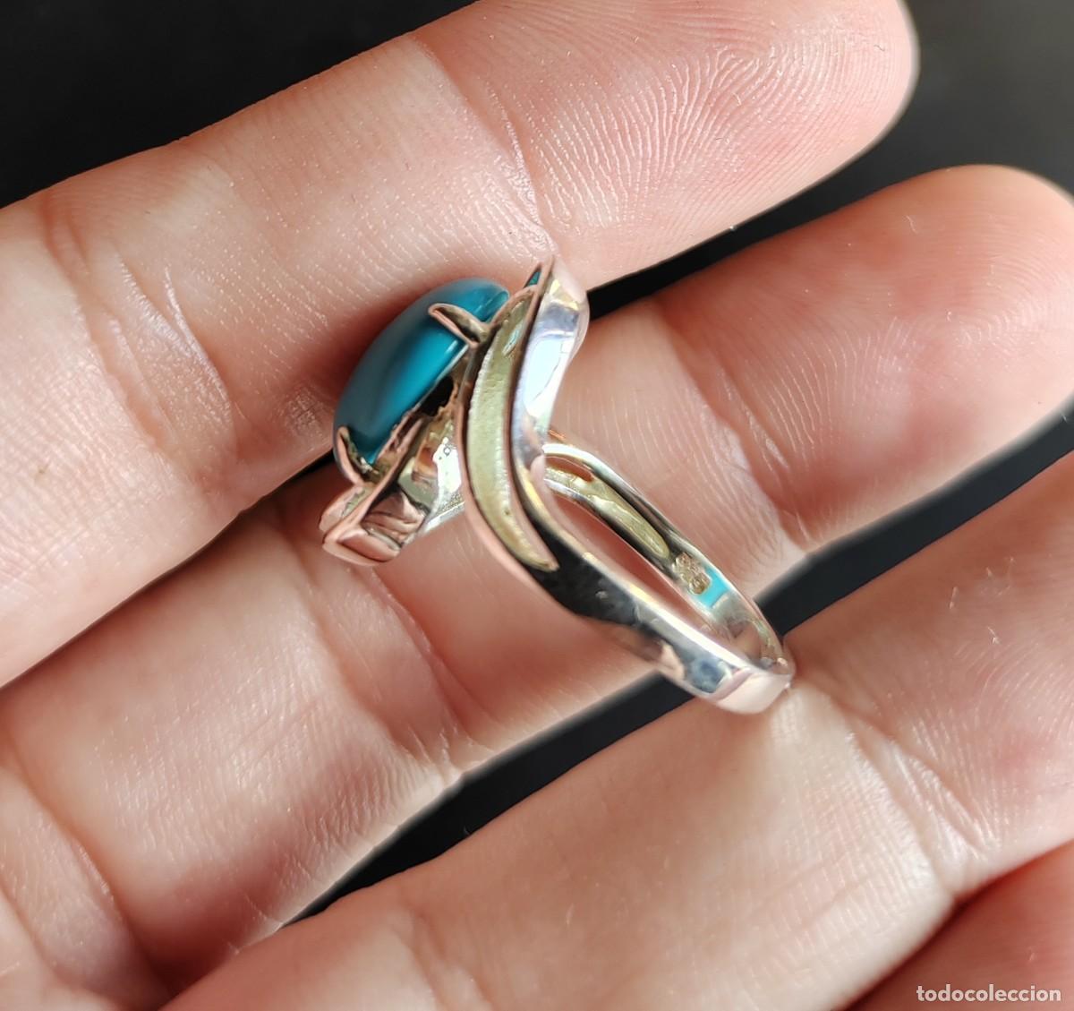 Joyeria: Anillo en Plata de Ley y Turquesa - Foto 5