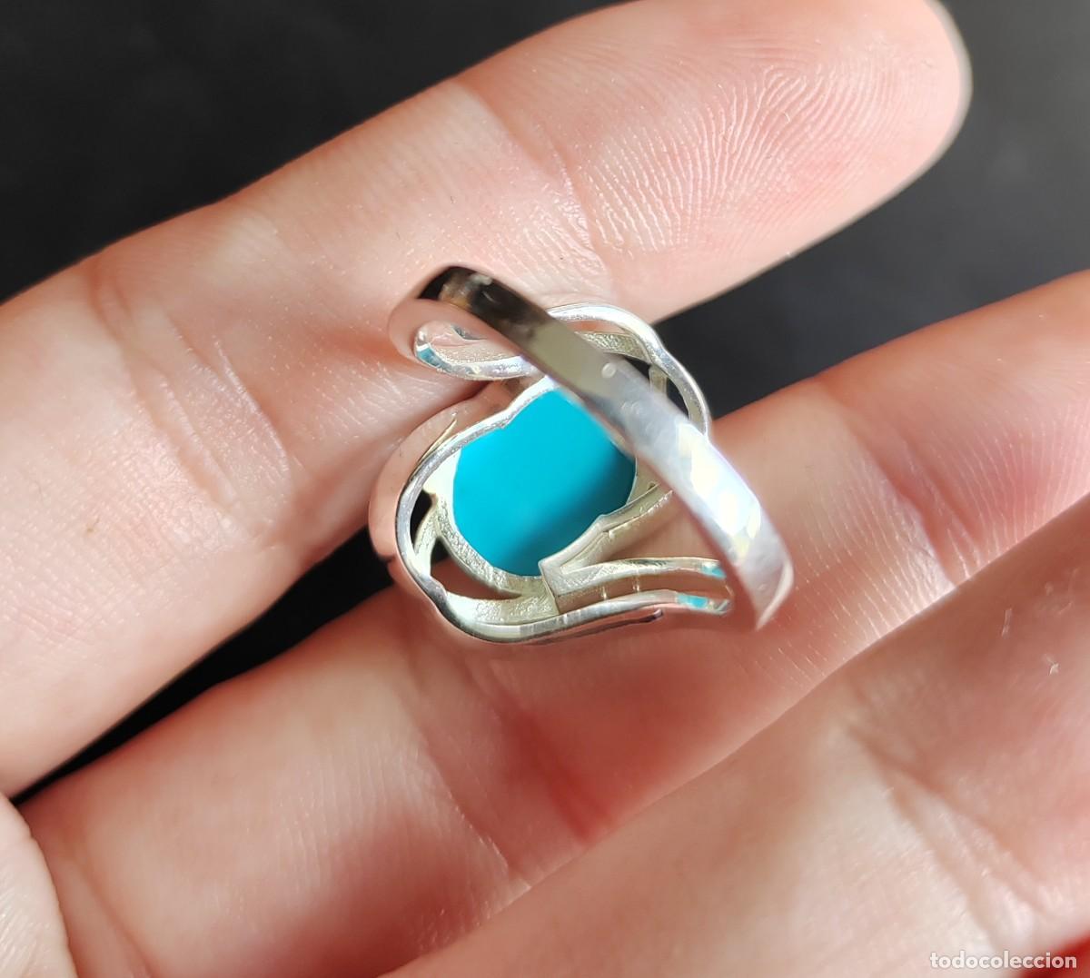 Joyeria: Anillo en Plata de Ley y Turquesa - Foto 6