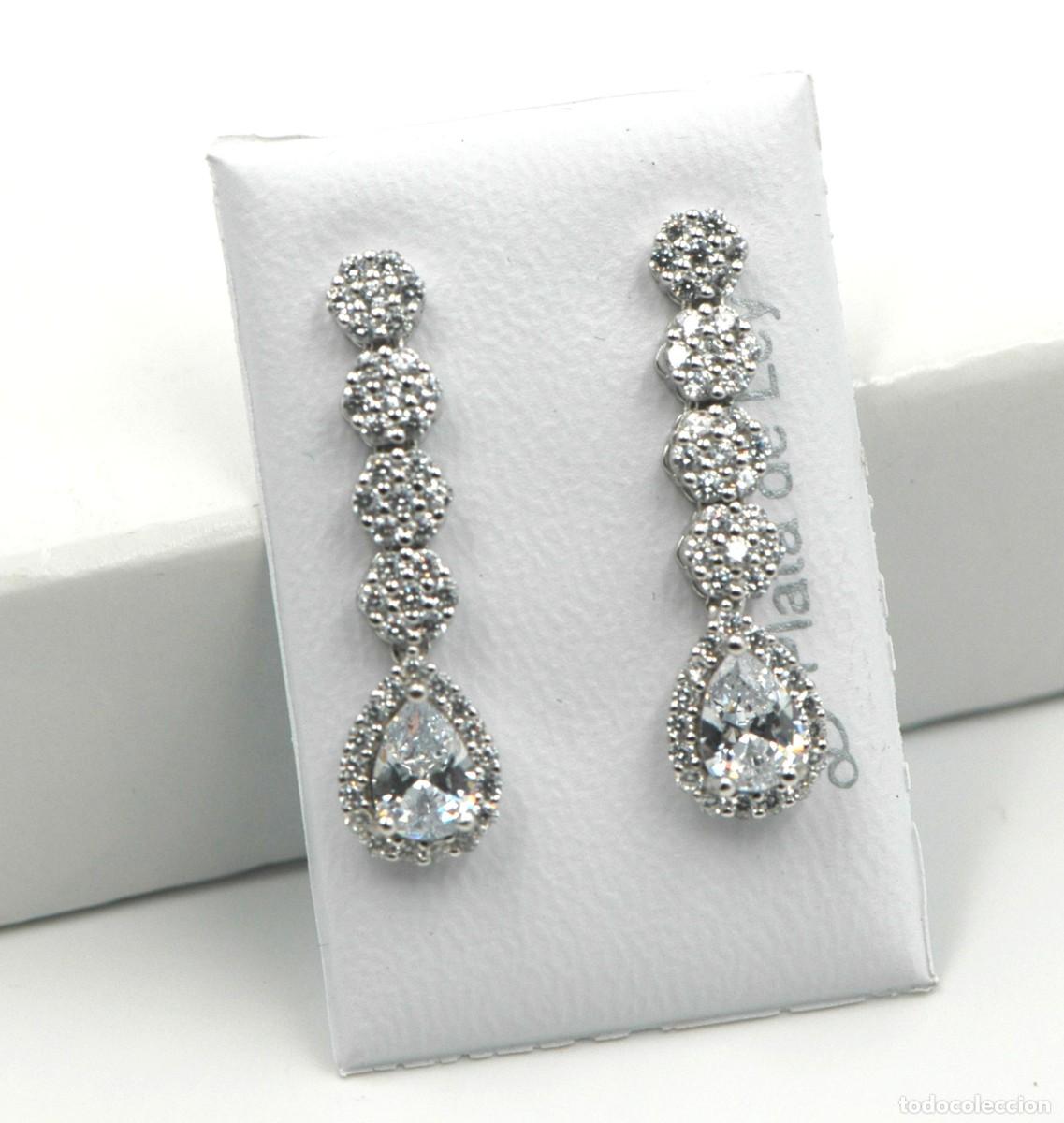 Joyeria: Pendientes en Plata y circonitas blancas - Foto 1