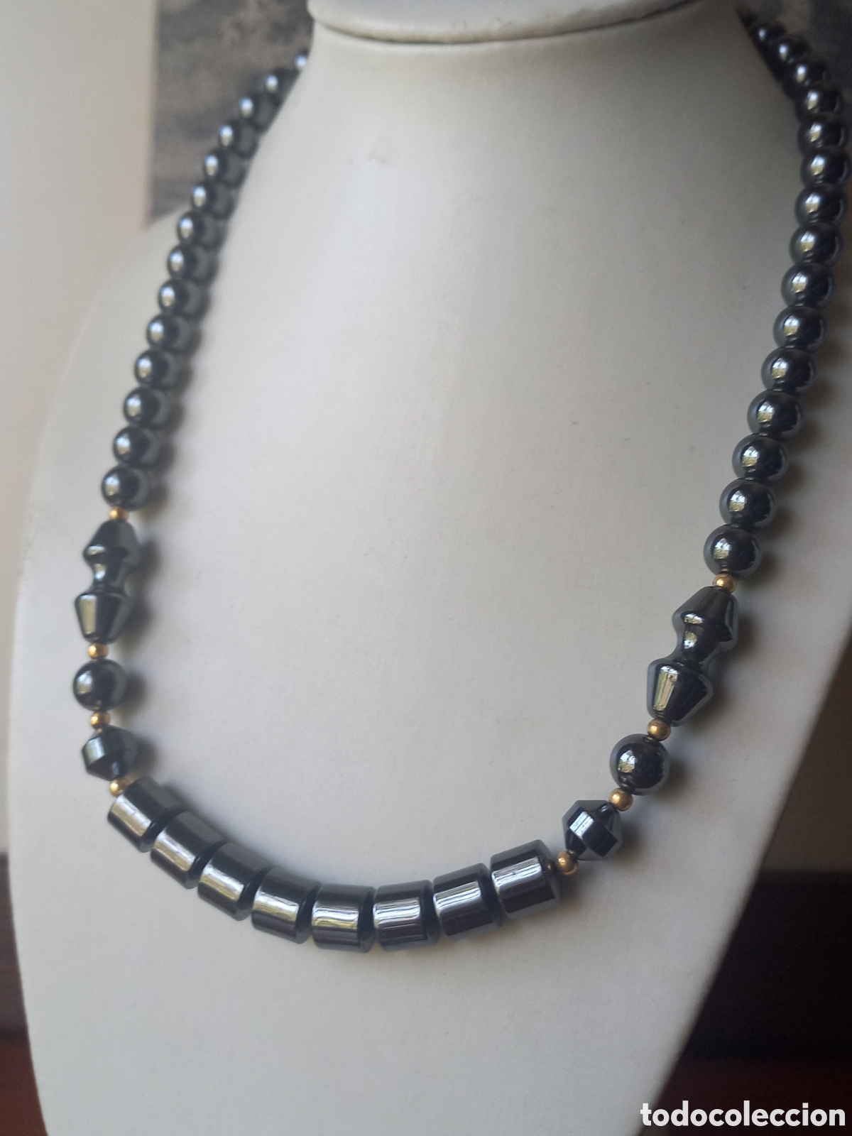 Joyeria: Bello collar antiguo de hematites - Foto 2