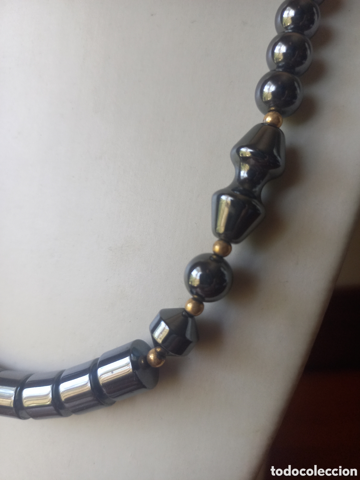 Joyeria: Bello collar antiguo de hematites - Foto 3