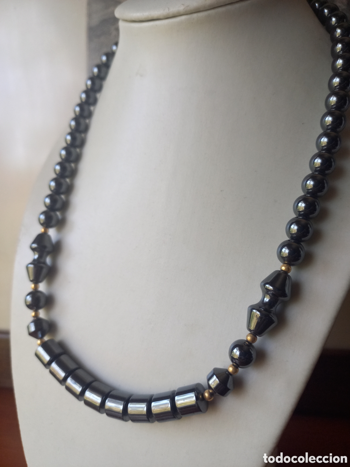 Joyeria: Bello collar antiguo de hematites - Foto 1