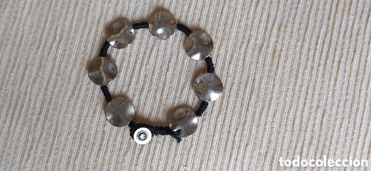 Joyeria: ORIGINAL PULSERA DE PLATA Y CORDONCILLO - Foto 2