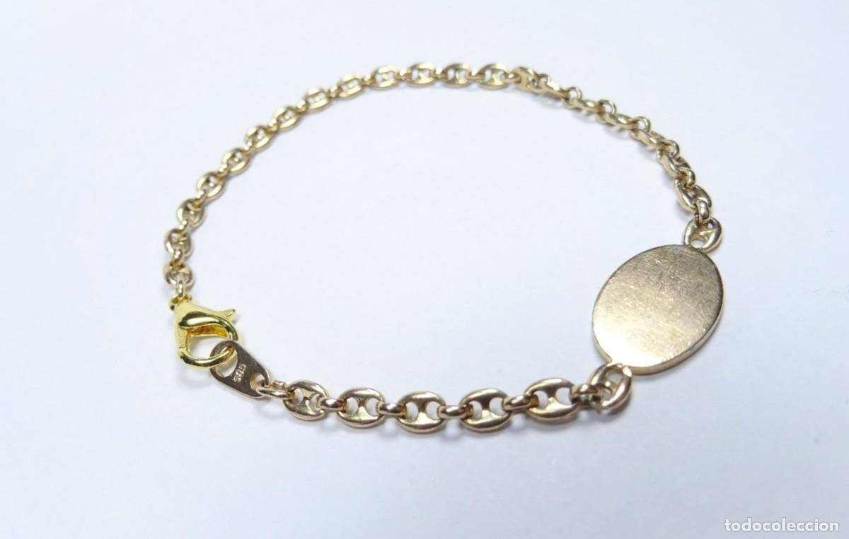 Joyeria: PULSERA EN ORO CON ESLABON DE CALBROTE Y CHAPA - Foto 1