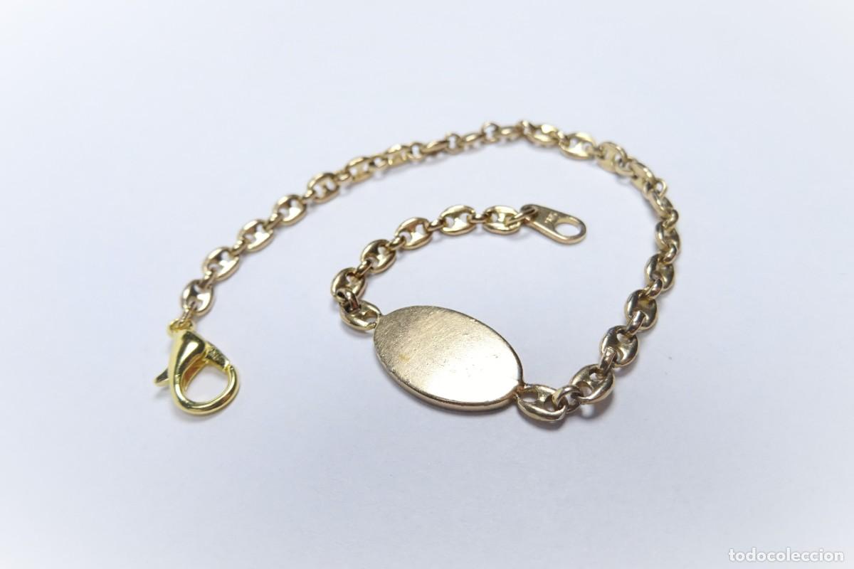 Joyeria: PULSERA EN ORO CON ESLABON DE CALBROTE Y CHAPA - Foto 2
