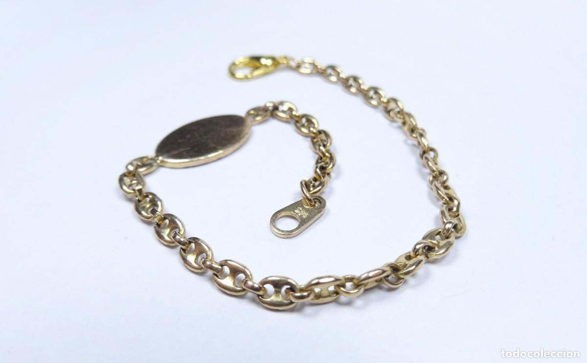 Joyeria: PULSERA EN ORO CON ESLABON DE CALBROTE Y CHAPA - Foto 7