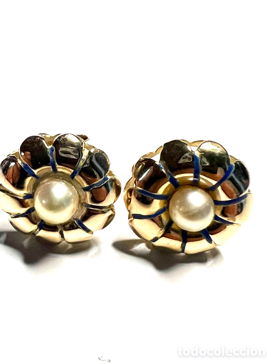 Schmuck: Pendientes de oro de 18 quilates con Perlas cultivadas