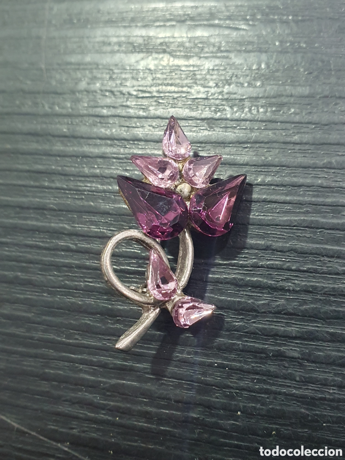 Joyeria: Broche en forma de flor morada. (L74) - Foto 1