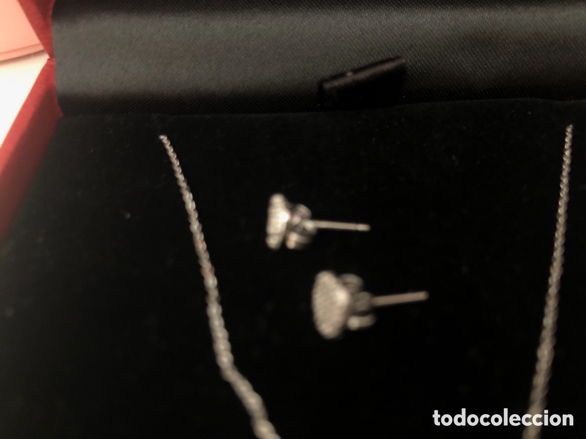 Joyeria: conjunto de gargantilla y pendientes de oro blanco - Foto 3