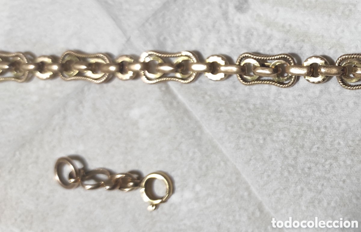 Joyeria: Antigua leontina para reloj de bolsillo - Foto 2