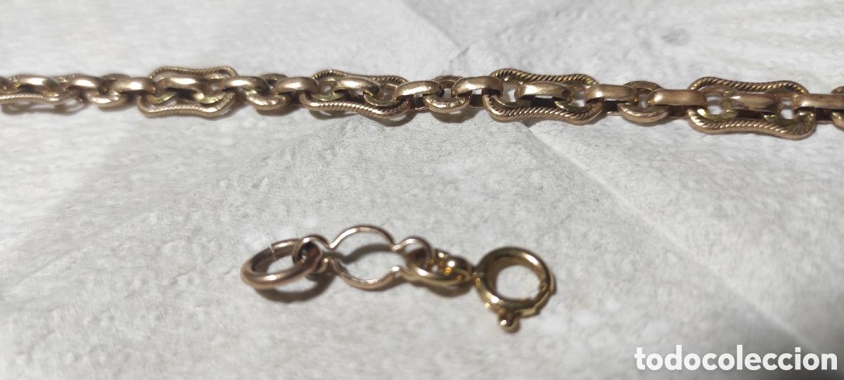 Joyeria: Antigua leontina para reloj de bolsillo - Foto 3