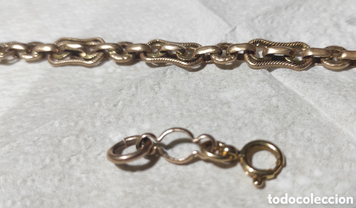 Joyeria: Antigua leontina para reloj de bolsillo - Foto 4