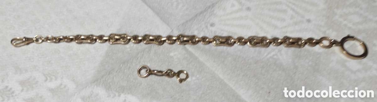 Joyeria: Antigua leontina para reloj de bolsillo - Foto 5