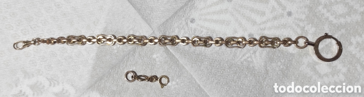 Joyeria: Antigua leontina para reloj de bolsillo - Foto 6