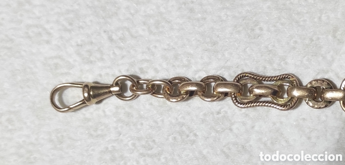 Joyeria: Antigua leontina para reloj de bolsillo - Foto 8