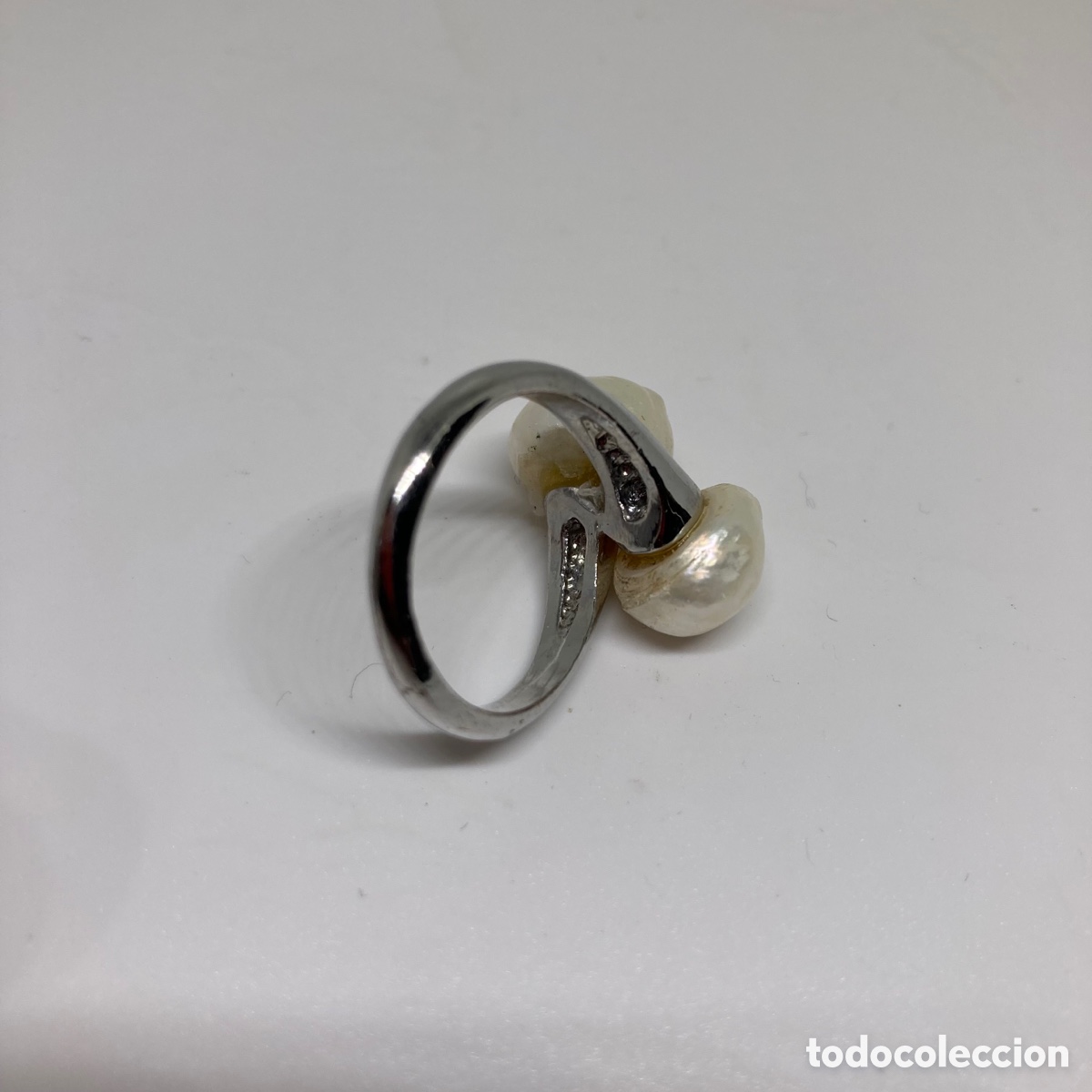 Joyeria: PRECIOSO ANILLO DOS PERLAS Nuevo - Foto 4