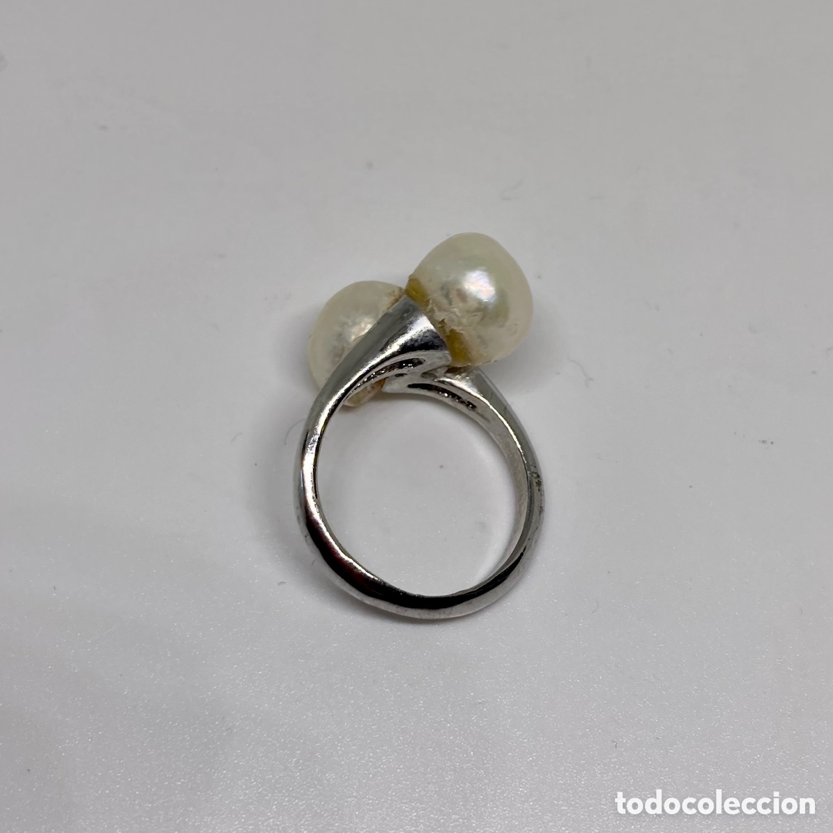Joyeria: PRECIOSO ANILLO DOS PERLAS Nuevo - Foto 3