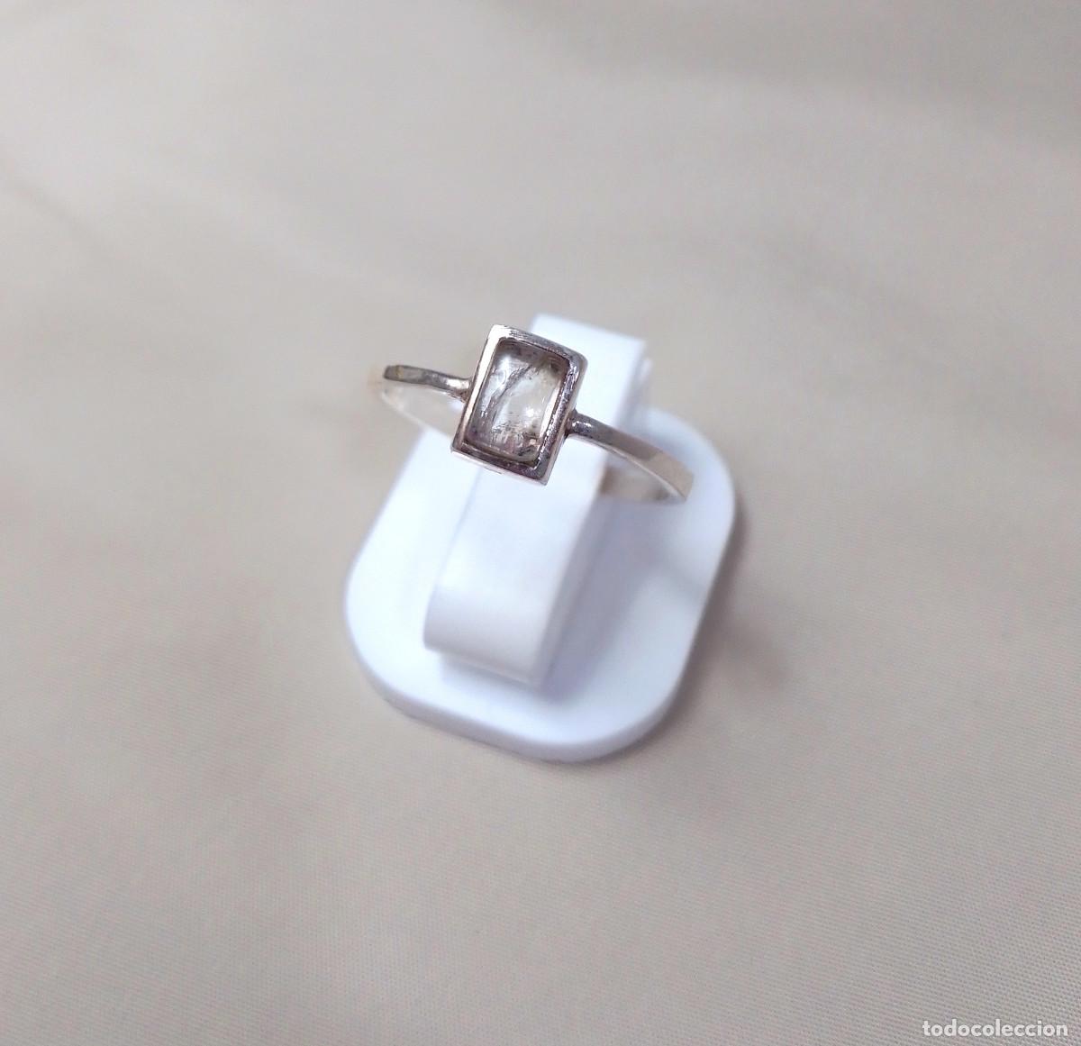 Joyeria: Anillo de plata de ley con cuarzo - Talla 18 - Foto 2